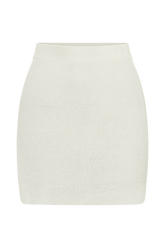 Esme Knit Mini Skirt - White